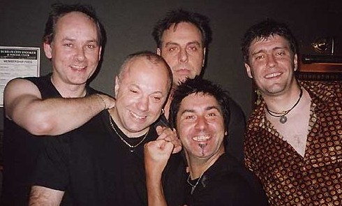 Seventh Line-Up at Durham Snooker Club, 2001: Len, Chris, Waka, Woody, Dave