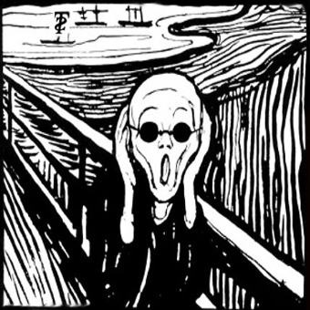 The Scream - Edvard Munch lithograpgh 1895 (image parody by lenny)