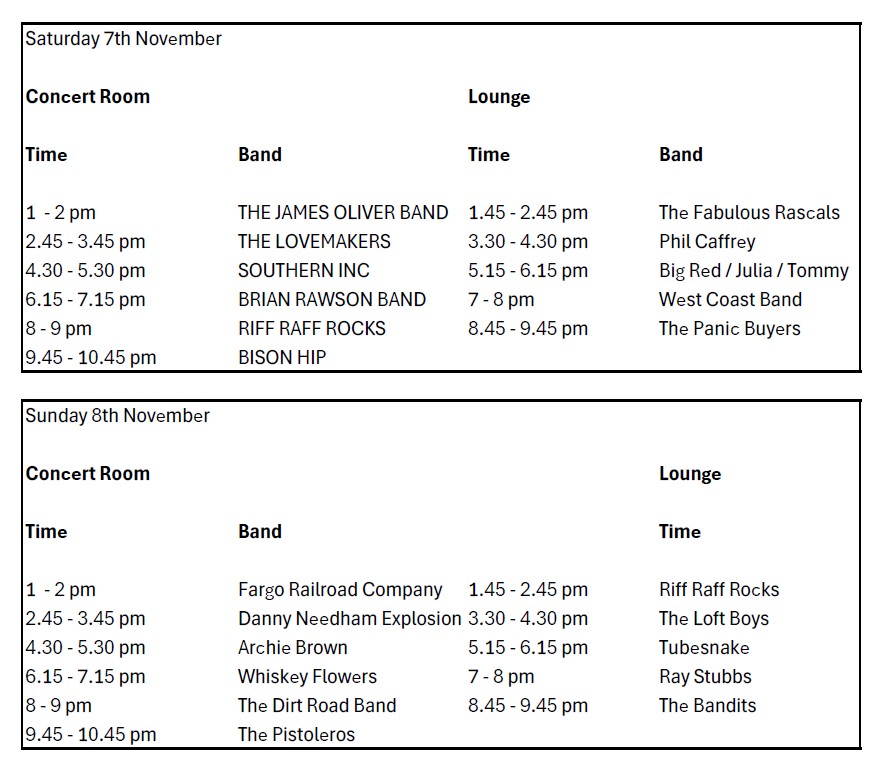 Zombie Fest Bands